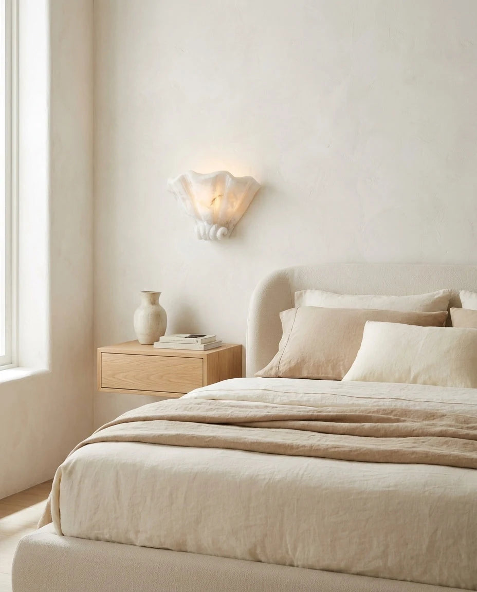 Roche Carved Alabaster Wall Sconce, product view 6