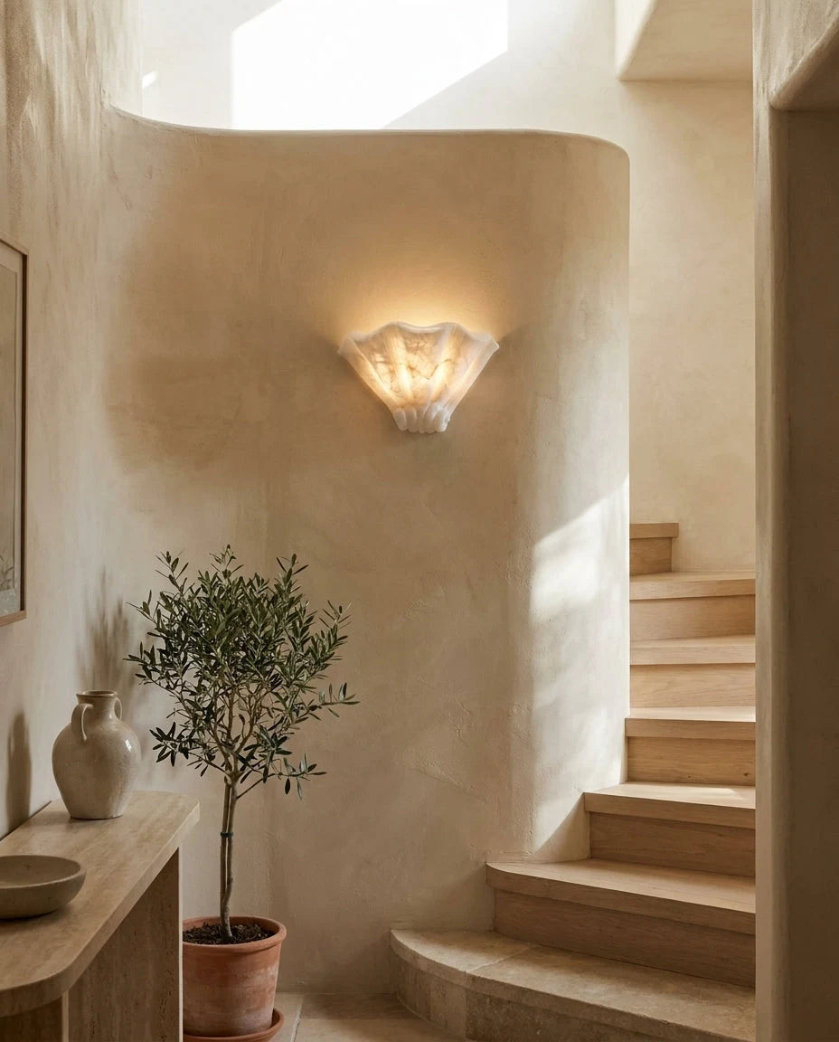 Roche Carved Alabaster Wall Sconce, product view 8