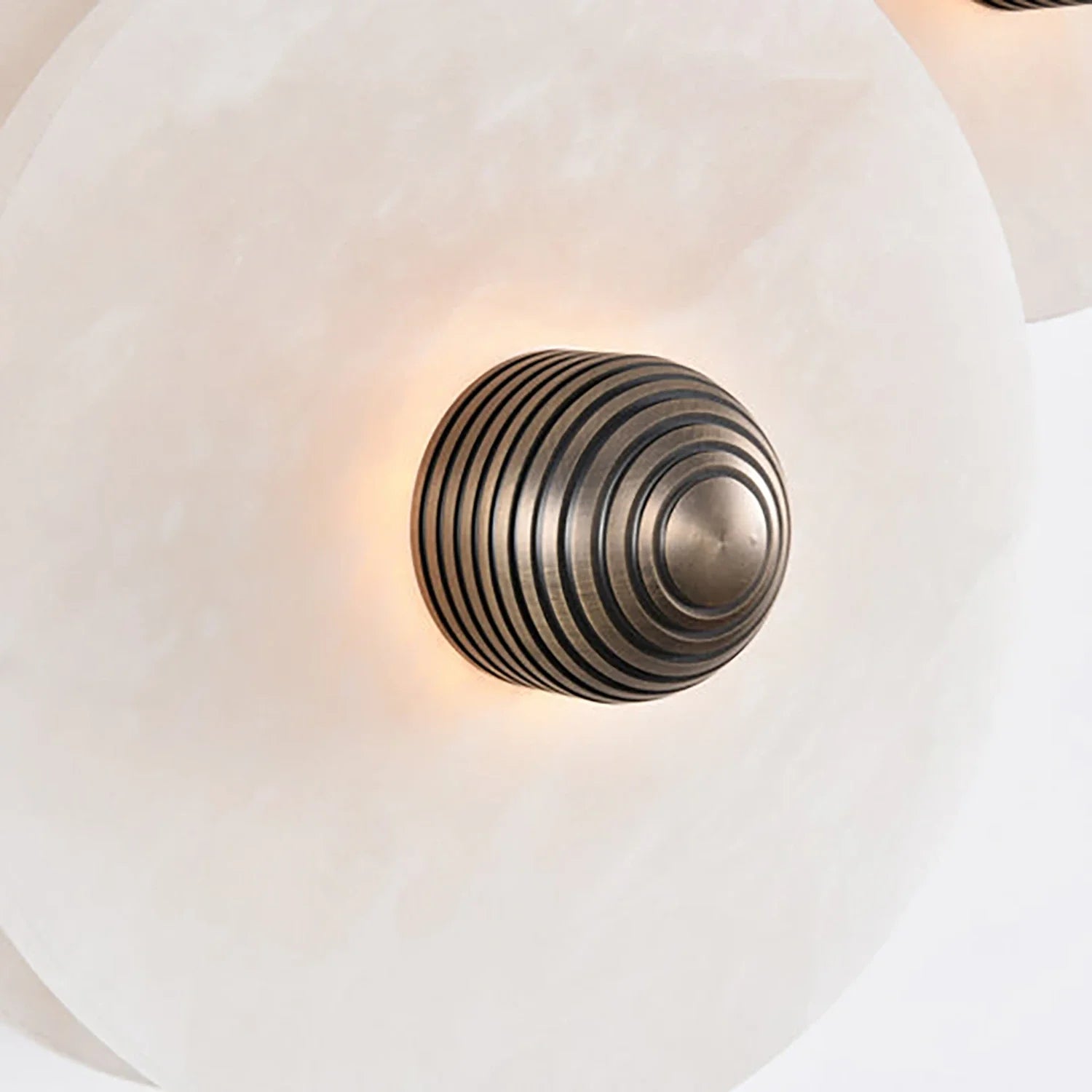 Round Alabaster Wall Lamp by Bling Lighting Studio