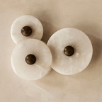 Round Alabaster Wall Lamp by Bling Lighting Studio