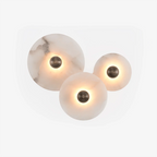 Round Alabaster Wall Lamp by Bling Lighting Studio