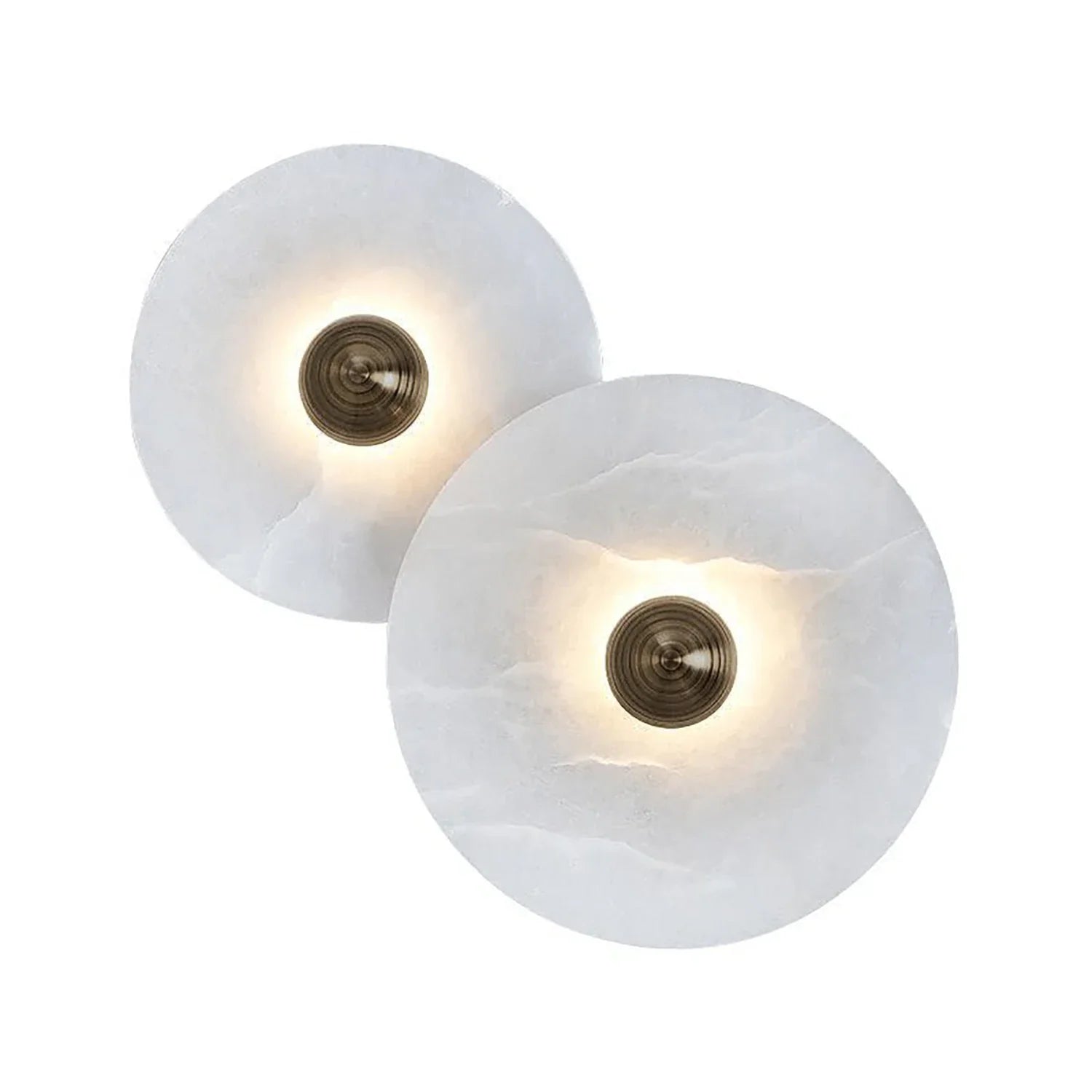 Round Alabaster Wall Lamp by Bling Lighting Studio