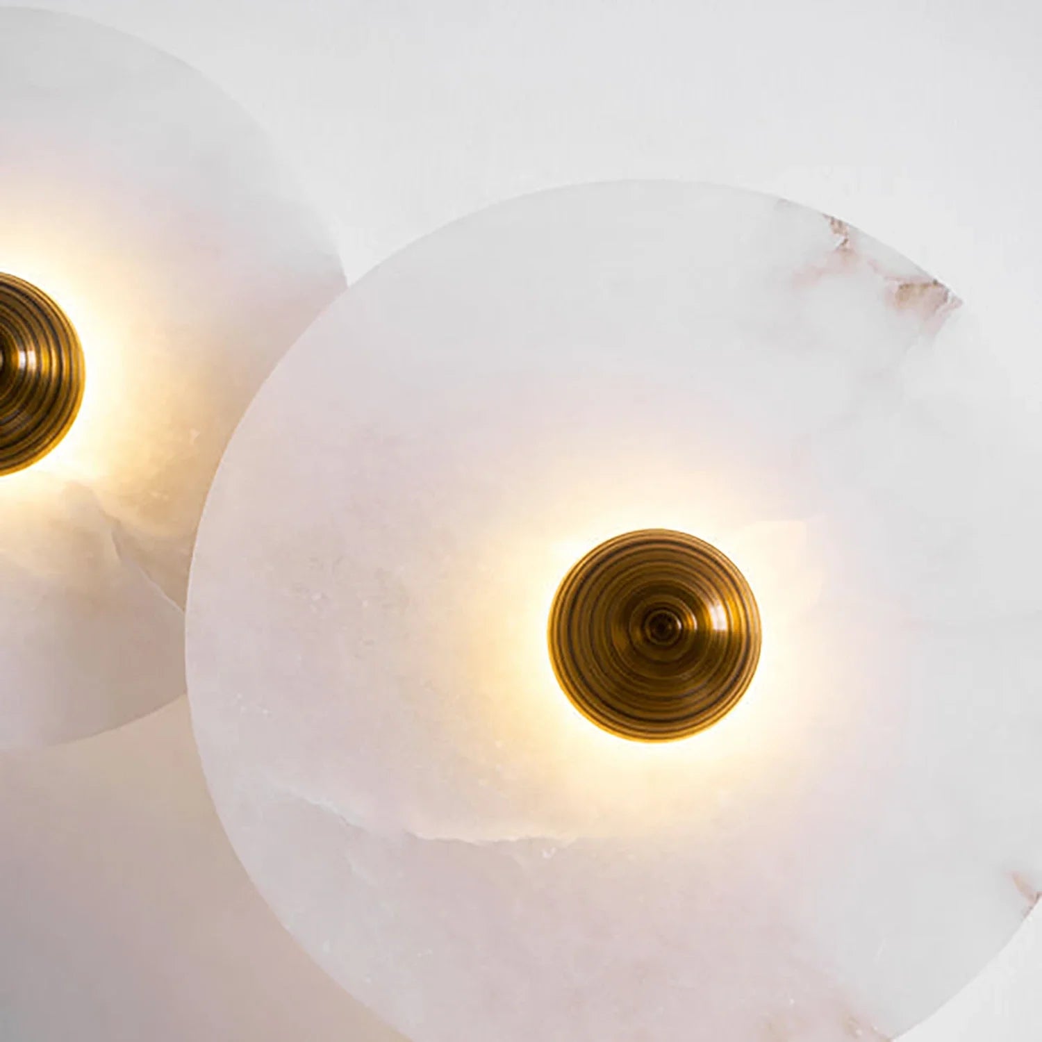 Round Alabaster Wall Lamp by Bling Lighting Studio