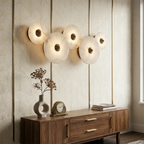Round Alabaster Wall Lamp by Bling Lighting Studio