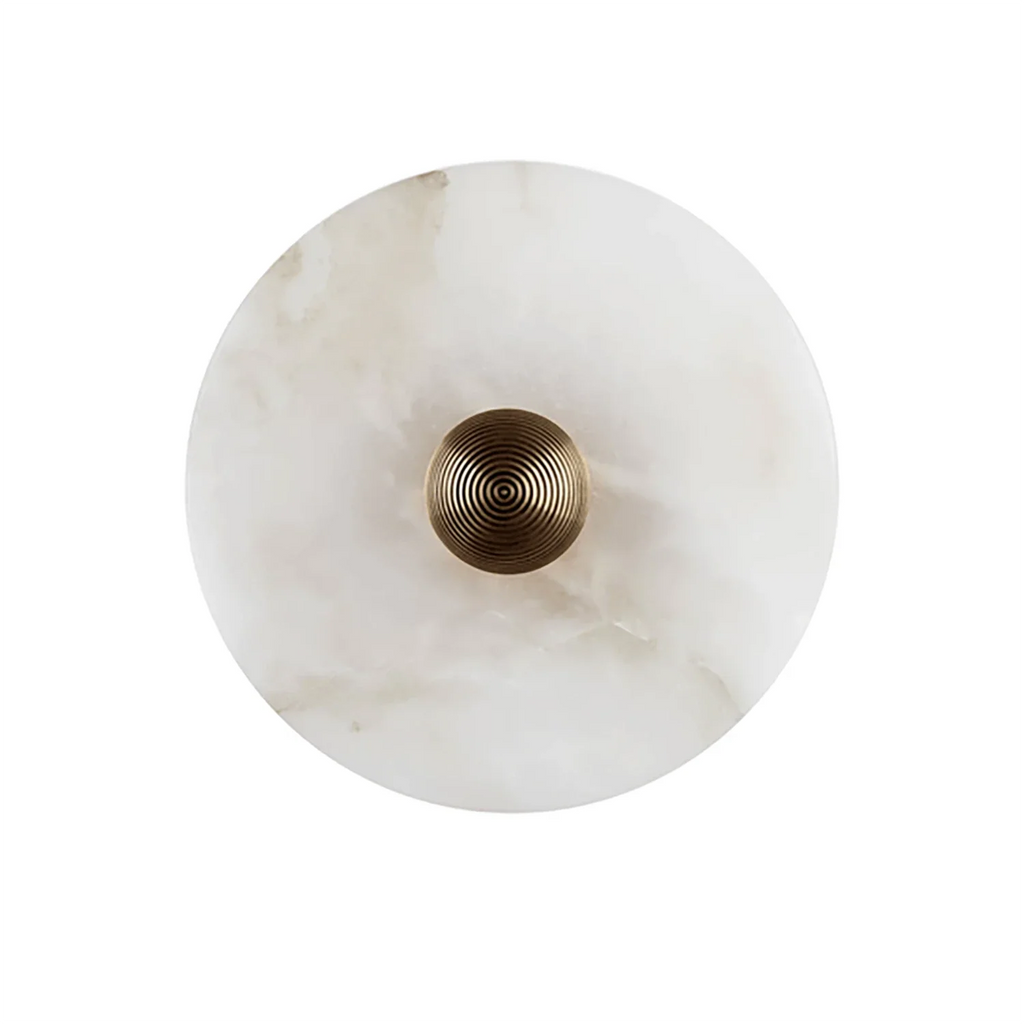 Round Alabaster Wall Lamp by Bling Lighting Studio