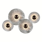 Round Alabaster Wall Lamp by Bling Lighting Studio