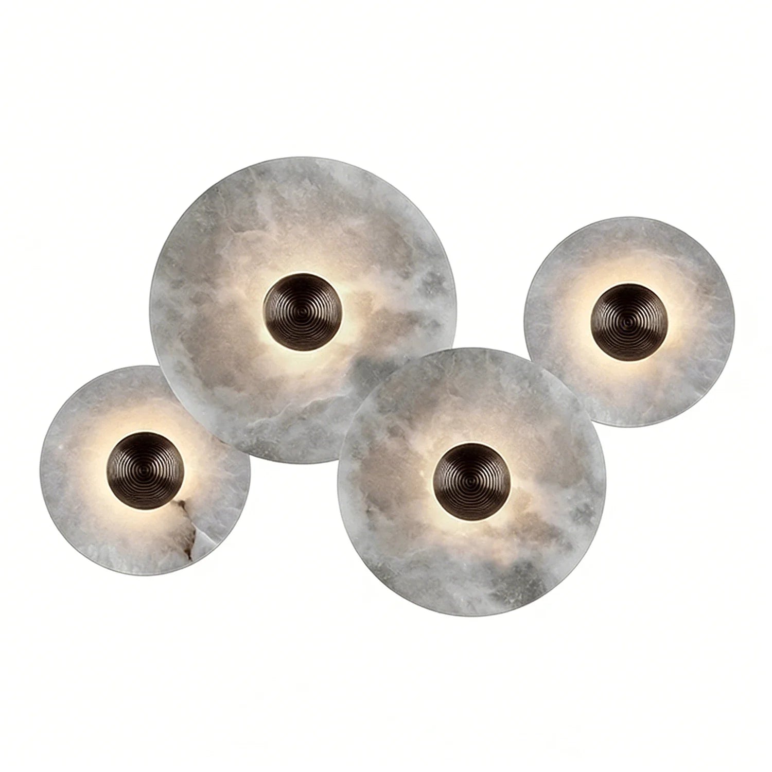Round Alabaster Wall Lamp by Bling Lighting Studio