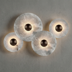 Round Alabaster Wall Lamp by Bling Lighting Studio