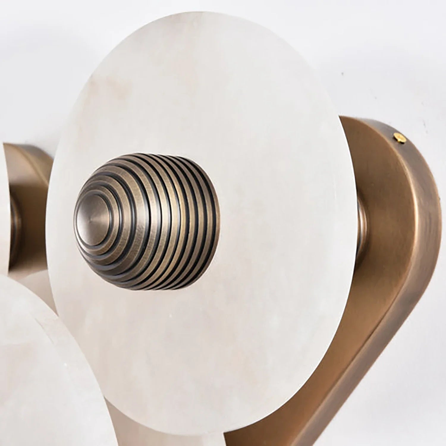 Round Alabaster Wall Lamp by Bling Lighting Studio
