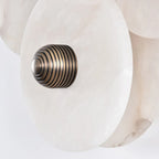 Round Alabaster Wall Lamp by Bling Lighting Studio