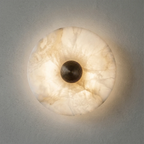 Round Alabaster Wall Lamp by Bling Lighting Studio