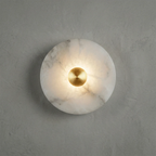 Round Alabaster Wall Lamp by Bling Lighting Studio