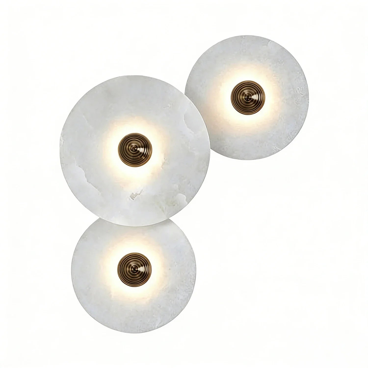 Round Alabaster Wall Lamp by Bling Lighting Studio