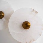 Round Alabaster Wall Lamp by Bling Lighting Studio