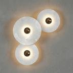 Round Alabaster Wall Lamp by Bling Lighting Studio
