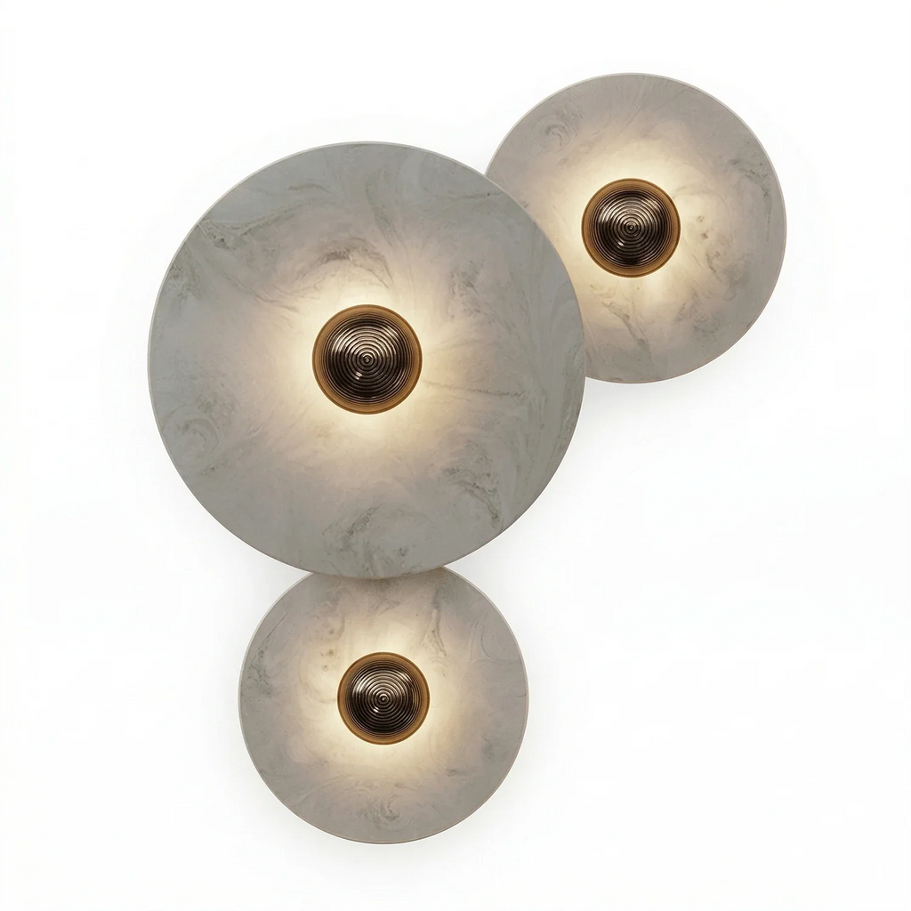 Round Alabaster Wall Lamp by Bling Lighting Studio