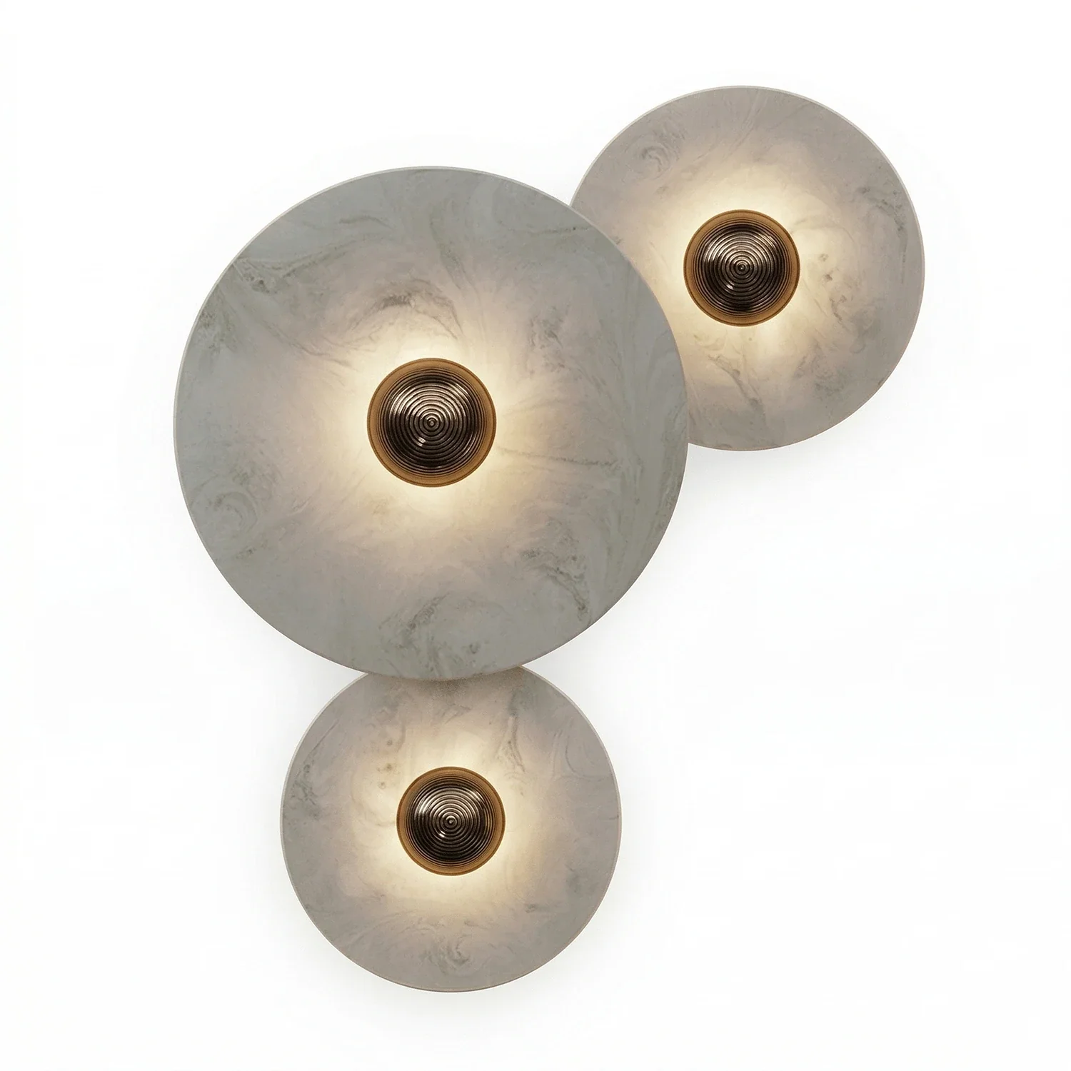 Round Alabaster Wall Lamp by Bling Lighting Studio