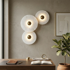 Round Alabaster Wall Lamp by Bling Lighting Studio