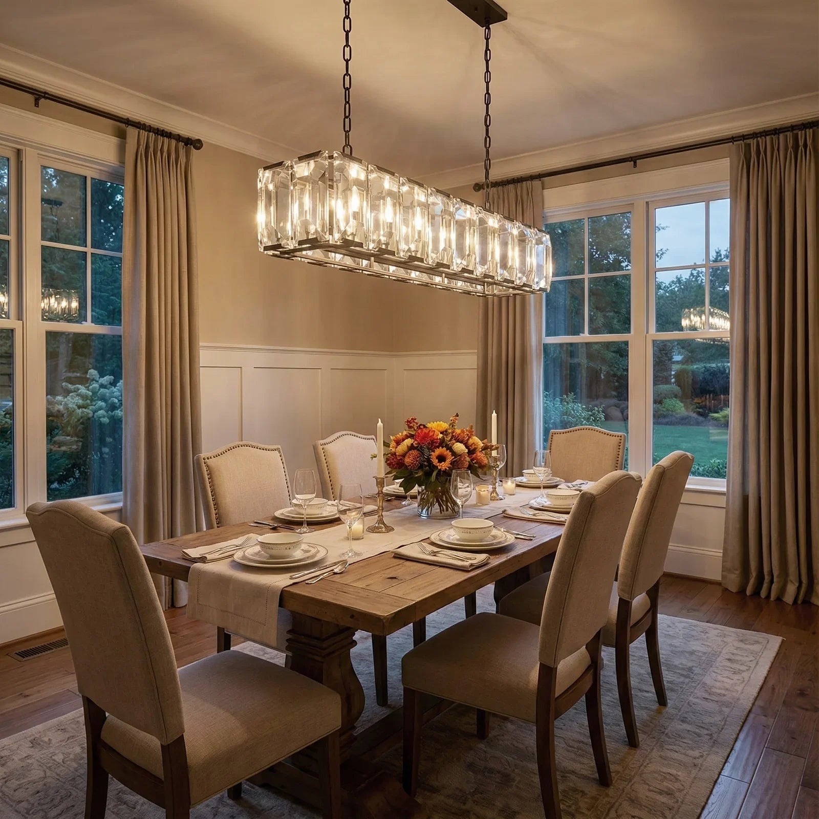 Round Crystal Calcite Chandelier by Bling Lighting Studio