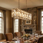 Round Crystal Calcite Chandelier by Bling Lighting Studio