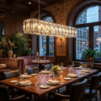 Round Crystal Calcite Chandelier by Bling Lighting Studio