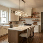 Round Crystal Calcite Chandelier by Bling Lighting Studio