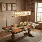 Round Crystal Calcite Chandelier by Bling Lighting Studio