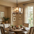 Round Crystal Calcite Chandelier by Bling Lighting Studio