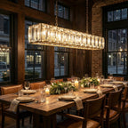 Round Crystal Calcite Chandelier by Bling Lighting Studio