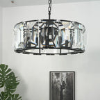 Round Crystal Calcite Chandelier by Bling Lighting Studio