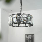 Round Crystal Calcite Chandelier by Bling Lighting Studio