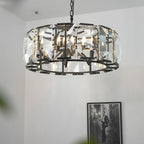 Round Crystal Calcite Chandelier by Bling Lighting Studio