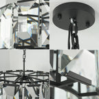 Round Crystal Calcite Chandelier by Bling Lighting Studio