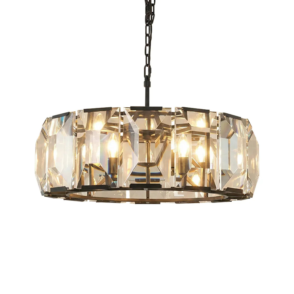 Round Crystal Calcite Chandelier by Bling Lighting Studio