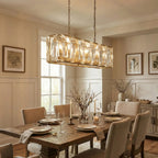 Round Crystal Calcite Chandelier by Bling Lighting Studio