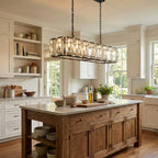 Round Crystal Calcite Chandelier by Bling Lighting Studio