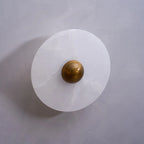Round Alabaster Wall Lamp by Bling Lighting Studio