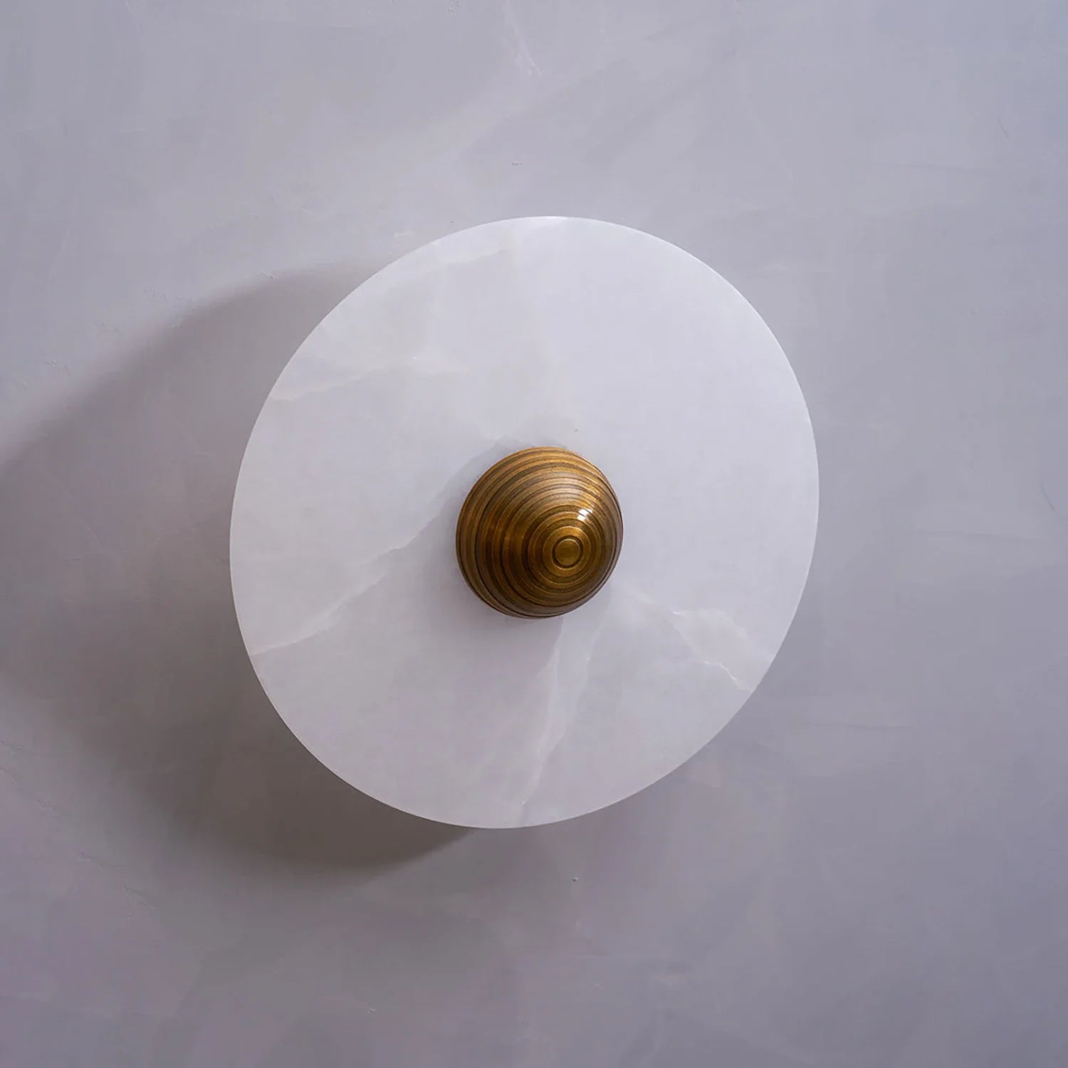 Round Alabaster Wall Lamp by Bling Lighting Studio