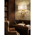Sanremo Branch Brass Wall Light art nouveau brass floral wall sconce view 04