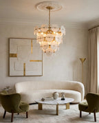 Selavienne Tiered Alabaster Disc Chandelier, product view 2