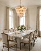 Selavienne Tiered Alabaster Disc Chandelier, product view 4
