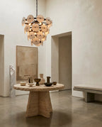 Selavienne Tiered Alabaster Disc Chandelier, product view 5