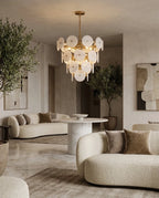 Selavienne Tiered Alabaster Disc Chandelier, product view 10