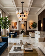 Selavienne Tiered Alabaster Disc Chandelier, product view 12