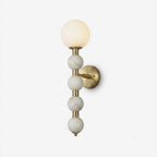 Selene Gourd Alabaster Wall Sconce, product view 1
