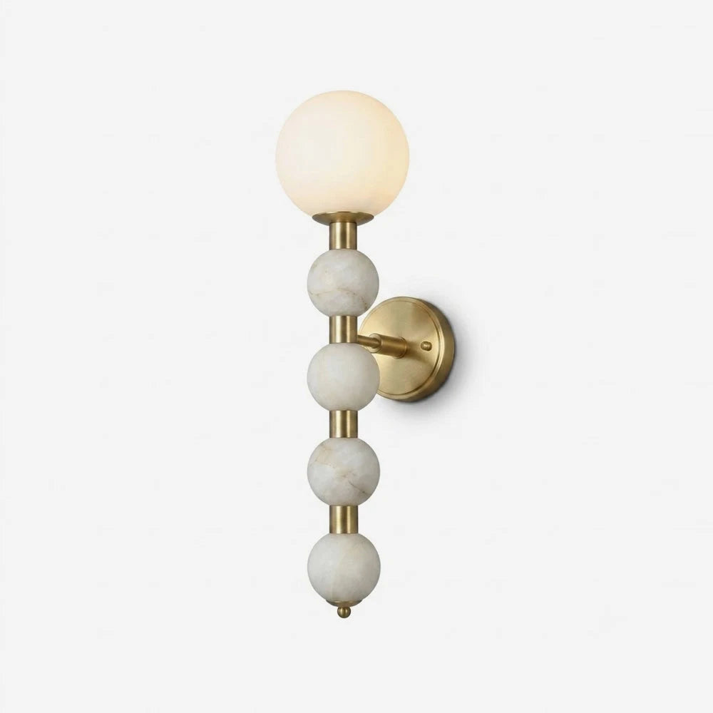 Selene Gourd Alabaster Wall Sconce, product view 1