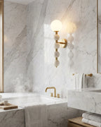 Selene Gourd Alabaster Wall Sconce, product view 4