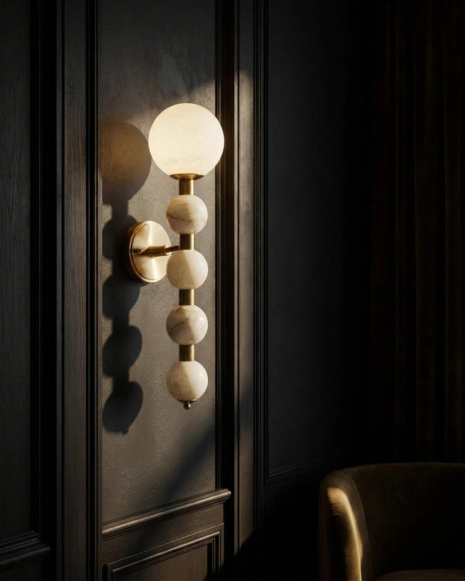 Selene Gourd Alabaster Wall Sconce, product view 8
