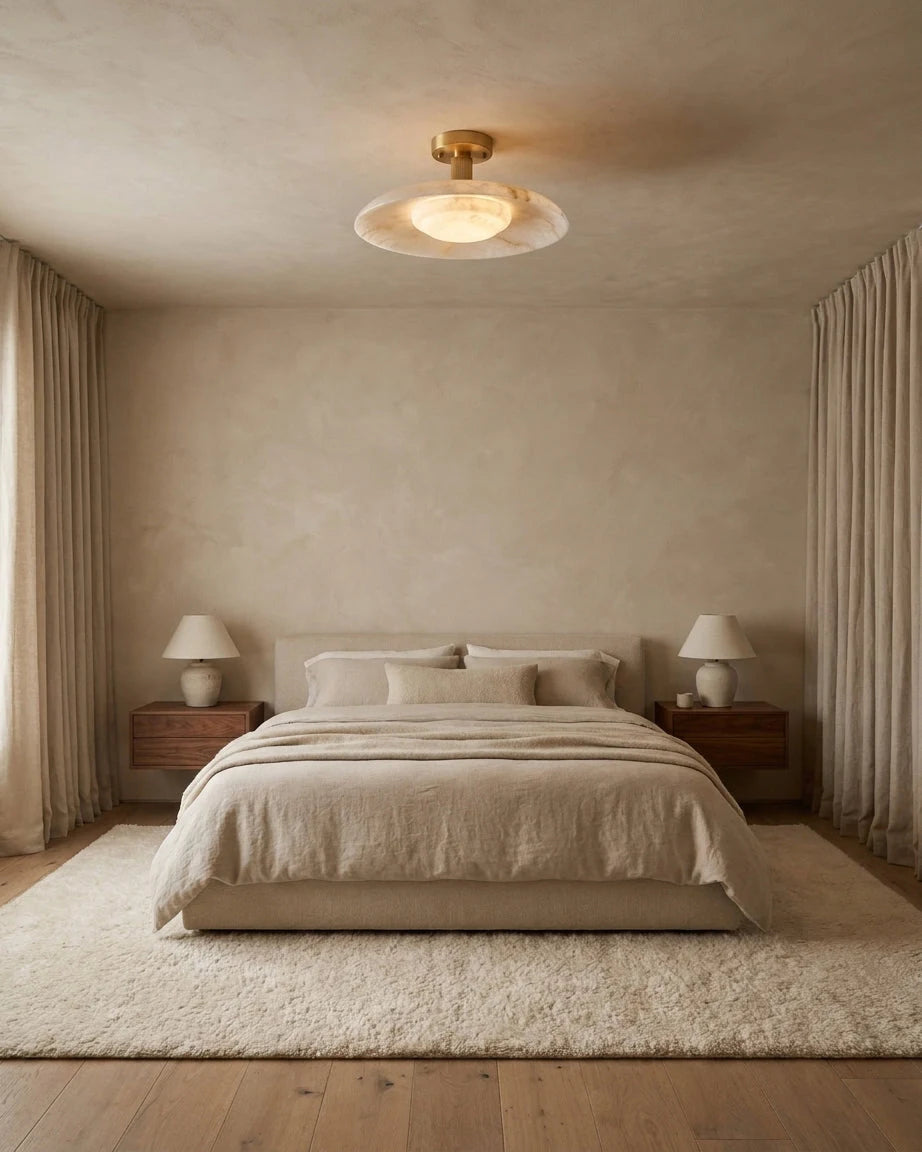 Selmora Alabaster Semi-Flush Mount, product view 3