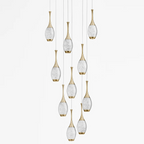 Setya Long Drop Crystal Chandelier main view with cascading crystal drops